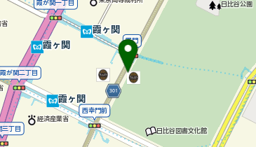 日比谷公園霞門前タクシー乗り場の地図画像