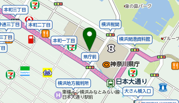 神奈川県庁前タクシー乗り場の地図画像