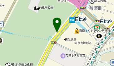 日比谷公園日比谷門前タクシー乗り場の地図画像