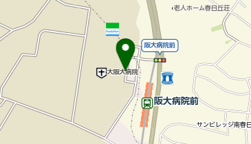 大阪大学医学部附属病院前タクシー乗り場の地図画像