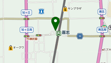 喜志駅西口タクシー乗り場の地図画像