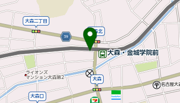 大森・金城学院前駅タクシー乗り場の地図画像