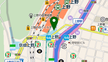 東京タクシーセンター優良タクシー乗り場 上野駅正面口の地図画像