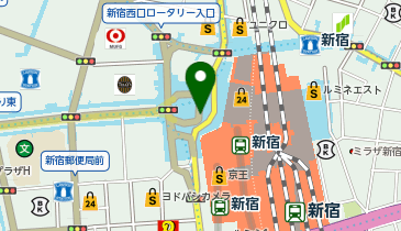 東京タクシーセンター優良タクシー乗り場 新宿駅西口地下前(京王口)の地図画像