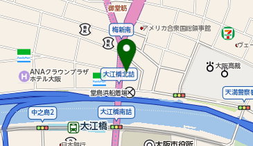 大阪タクシーセンター 北新地タクシー乗場6号の地図画像