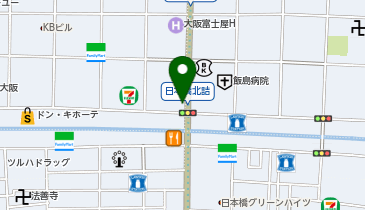 大阪タクシーセンター 南地タクシー乗場5号の地図画像