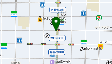 大阪タクシーセンター 南地タクシー乗場6号の地図画像