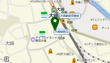 大崎駅新西口 タクシー乗り場の地図画像