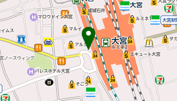 大宮駅西口 タクシー乗り場の地図画像