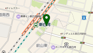 新白河駅正面出口(東口) タクシー乗り場の地図画像