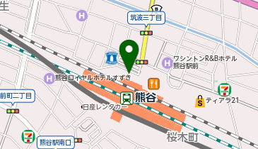 熊谷駅正面口(北口) タクシー乗り場の地図画像