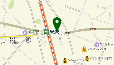 米沢駅東口 タクシー乗り場の地図画像