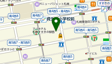 MKタクシー ススキノのりばの地図画像