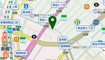 帝都タクシー専用のりば 銀座のりばの地図画像