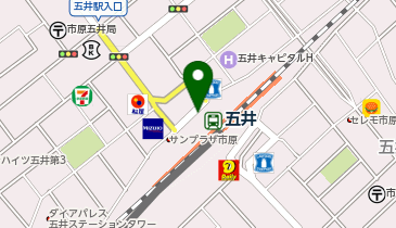JR五井駅西口タクシー乗り場の地図画像