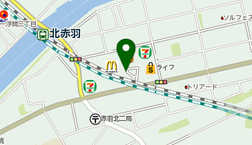 北赤羽駅赤羽口 タクシー乗り場の地図画像