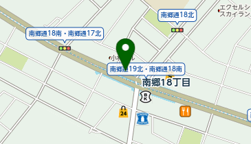 南郷18丁目駅出口2 タクシー乗り場の地図画像