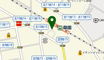 桑園駅西口 タクシー乗り場の地図画像