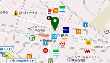 西葛西駅北口 タクシー乗り場の地図画像