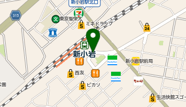 新小岩駅南口 タクシー乗り場の地図画像