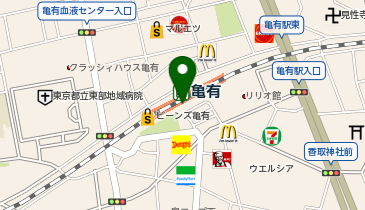 亀有駅南口 タクシー乗り場の地図画像