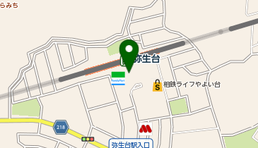 弥生台駅南口 タクシー乗り場の地図画像