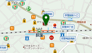 荻窪駅北口 タクシー乗り場の地図画像
