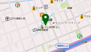 篠崎駅南口 タクシー乗り場の地図画像