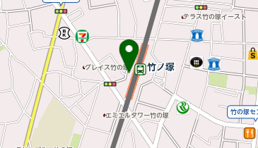 竹ノ塚駅西口 タクシー乗り場の地図画像