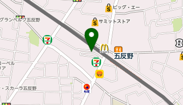 五反野駅 タクシー乗り場の地図画像