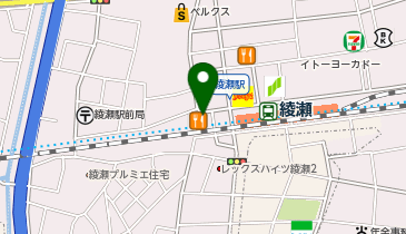 綾瀬駅西口 タクシー乗り場の地図画像