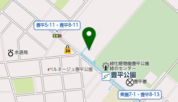 豊平公園駅出口1 タクシー乗り場の地図画像