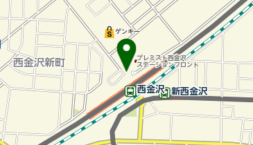 西金沢駅西口 タクシー乗り場の地図画像