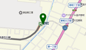 野町駅 タクシー乗り場の地図画像