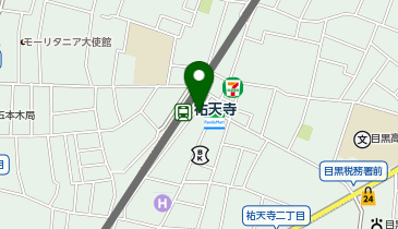 祐天寺駅東口 タクシー乗り場の地図画像