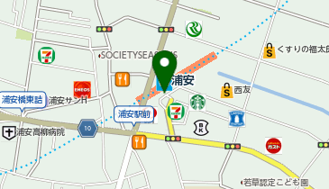 浦安(千葉県)駅南口 タクシー乗り場の地図画像