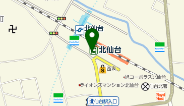 北仙台駅 タクシー乗り場の地図画像