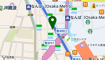 なんば駅出口7 タクシー乗り場の地図画像