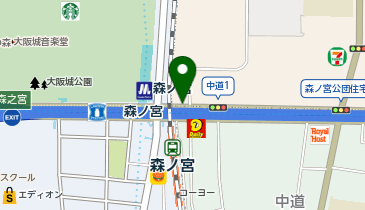 森ノ宮駅出口4 タクシー乗り場の地図画像