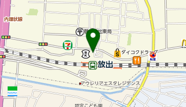 放出駅 タクシー乗り場の地図画像