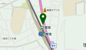 蛍池駅東出口 タクシー乗り場の地図画像