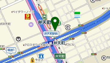 弁天町駅南出口 タクシー乗り場の地図画像