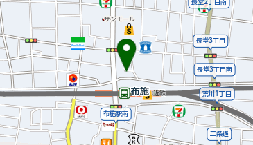 布施駅中央北出口 タクシー乗り場の地図画像