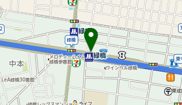 緑橋駅出口4 タクシー乗り場の地図画像