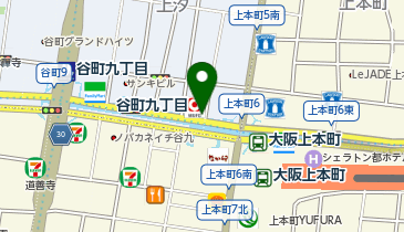 谷町九丁目駅出口7 タクシー乗り場の地図画像