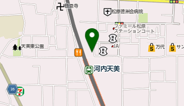 河内天美駅東出口 タクシー乗り場の地図画像