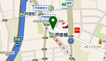 芦原橋駅北出口 タクシー乗り場の地図画像