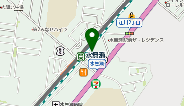 水無瀬駅南口 タクシー乗り場の地図画像