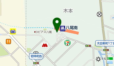 八尾南駅出口 タクシー乗り場の地図画像
