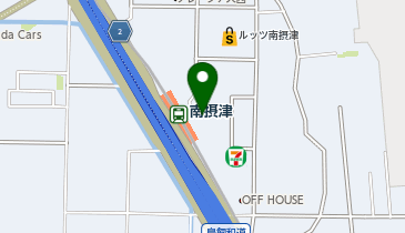 南摂津駅 タクシー乗り場の地図画像